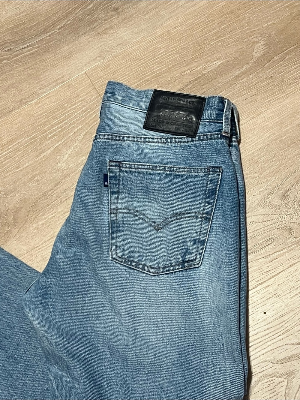 Levi’s Made & Crafted 501‎ 1980s Selvedge Jeans Light Wash Hemmed Size 31x28.5